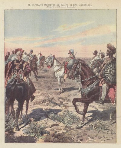 Le Capitaine Mozzetti au Camp de Ras Maconnen - Achille Beltrame