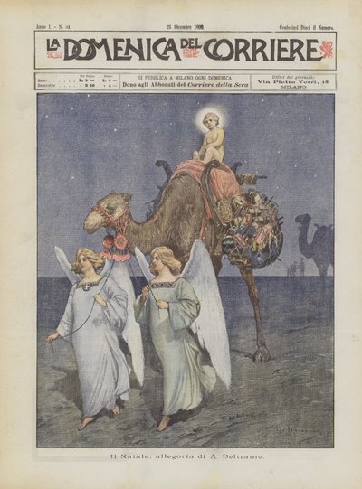 Noël, allégorie de A. Beltrame - Achille Beltrame