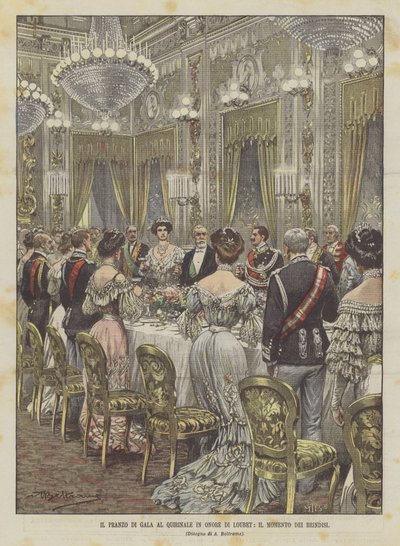 Le dîner de gala au Quirinal en l