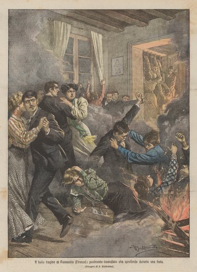 Le bal tragique de Fucecchio (Florence), le plancher incendié qui s