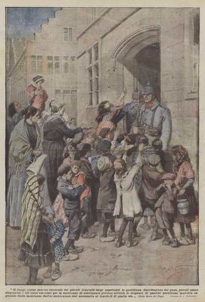 Le long cortège toujours croissant des petits enfants belges - Achille Beltrame