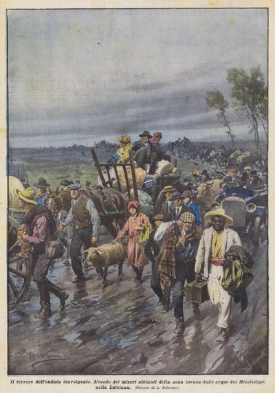 La terreur de la vague déferlante - Achille Beltrame