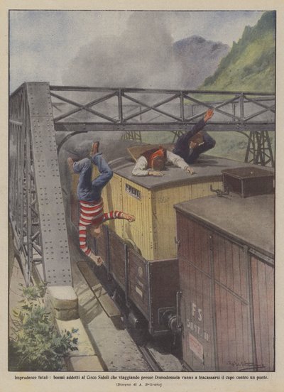 Imprudences fatales, Bohémiens du Cirque Sidoli voyageant près de Domodossola - Achille Beltrame