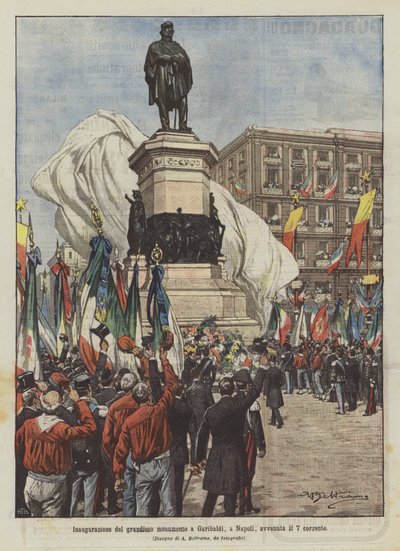 Inauguration du grand monument à Garibaldi, à Naples, le 7 courant - Achille Beltrame