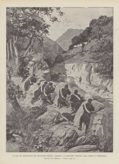 La fin du brigandage dans le district de Nuoro (Sardaigne), le conflit sanglant dans la forêt de Morgogliai - Achille Beltrame