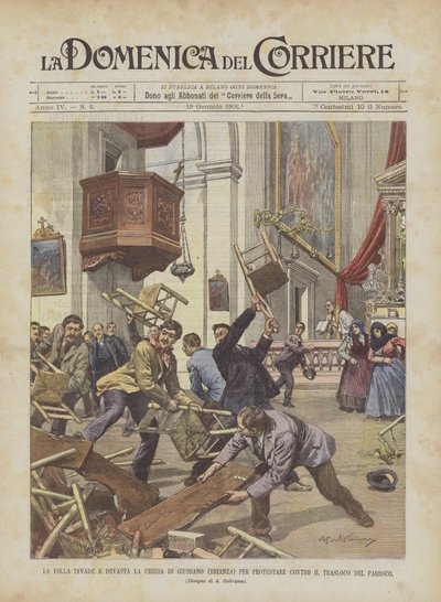La foule envahit et dévaste l