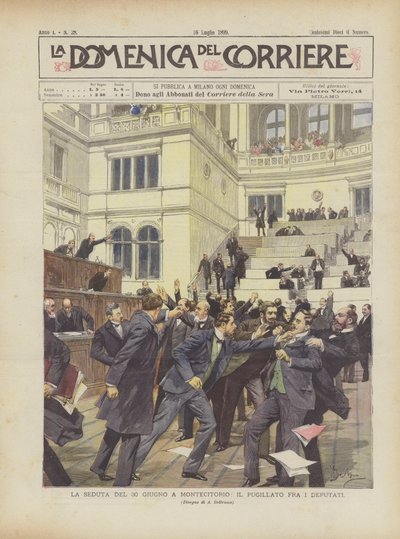 La séance du 30 juin à Montecitorio, la bagarre entre les députés - Achille Beltrame