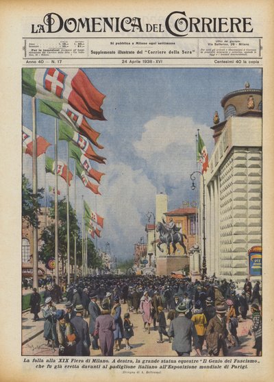 La foule à la XIXe Foire de Milan - Achille Beltrame