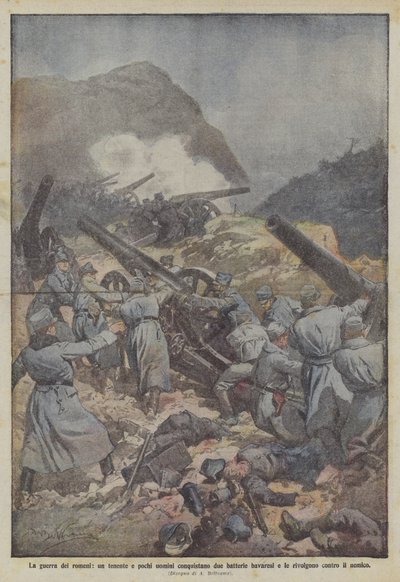 La guerre des Roumains, un lieutenant et quelques hommes conquièrent deux batteries bavaroises et les retournent contre l