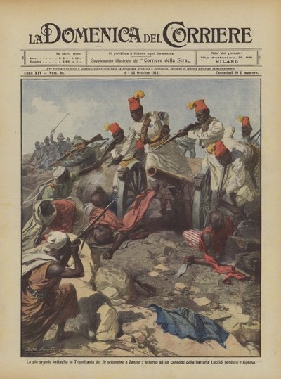La plus grande bataille en Tripolitaine du 20 septembre à Zanzur, autour d