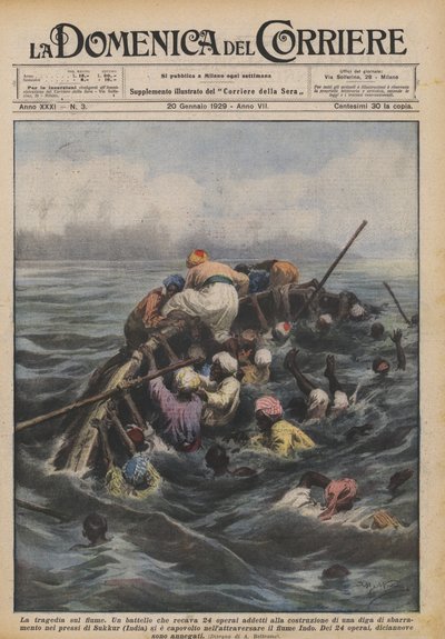 La tragédie sur le fleuve - Achille Beltrame