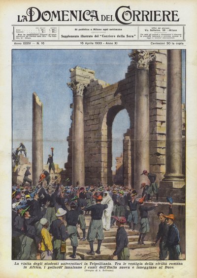 La visite des étudiants universitaires en Tripolitaine - Achille Beltrame