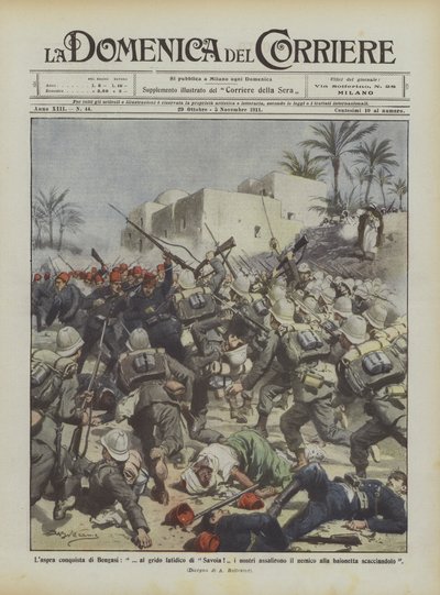 La dure conquête de Benghazi, au cri fatidique de Savoie! nos troupes attaquent l