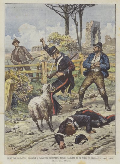 Les victimes du devoir, meurtre de carabiniers dans la province de Rome par un fils - Achille Beltrame