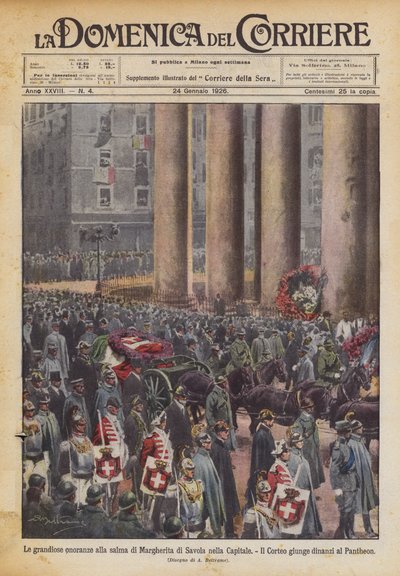 Les grandioses honneurs à la dépouille de Marguerite de Savoie dans la capitale - Achille Beltrame