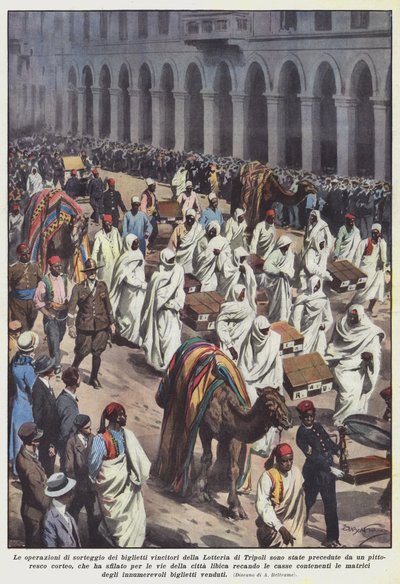 Les opérations de tirage au sort des billets gagnants de la Loterie de Tripoli ont été précédées - Achille Beltrame