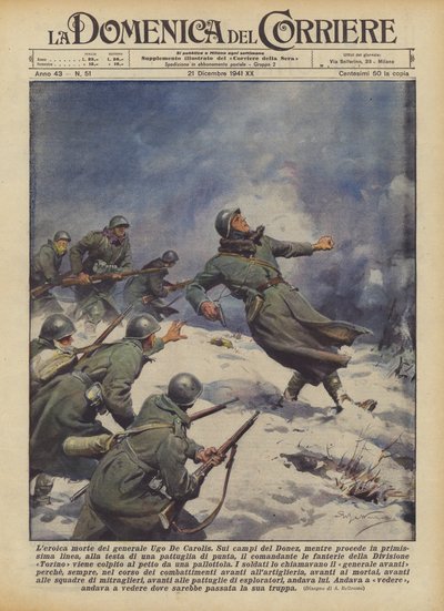 La mort héroïque du général Ugo De Carolis - Achille Beltrame