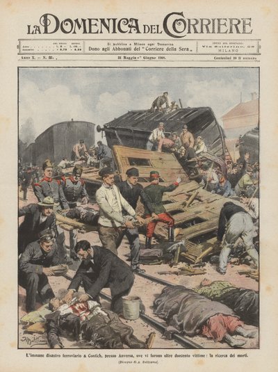 La catastrophe ferroviaire à Contich, près d