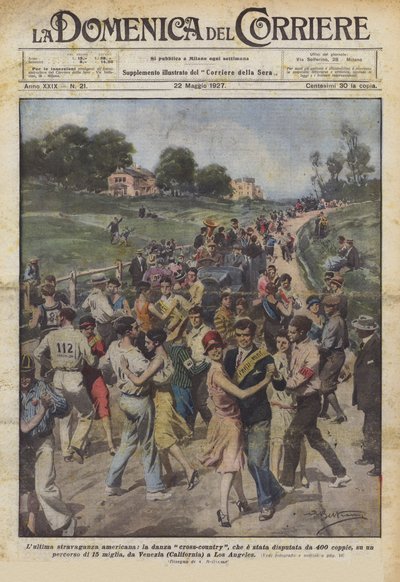 La dernière extravagance américaine, la danse cross-country, qui a été disputée par 400 couples - Achille Beltrame
