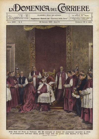 Dans la Salle du Trône au Vatican - Achille Beltrame