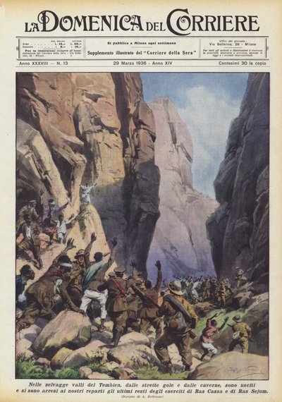 Dans les vallées sauvages du Tembien, des gorges étroites et des cavernes, ils sont sortis et se sont rendus ? - Achille Beltrame