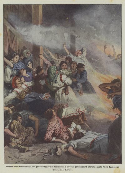Quatre-vingts femmes russes brûlées vives par vengeance pour avoir accepté de travailler pour un salaire - Achille Beltrame