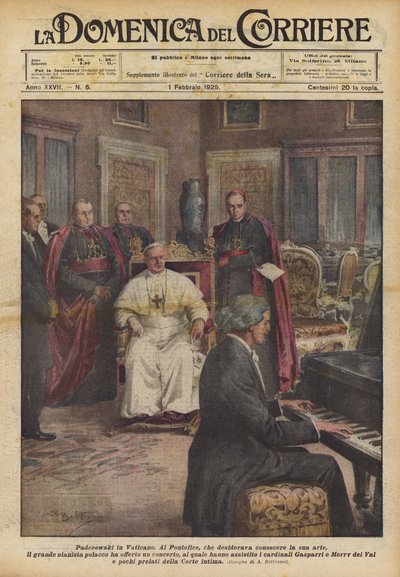 Paderewski au Vatican - Achille Beltrame