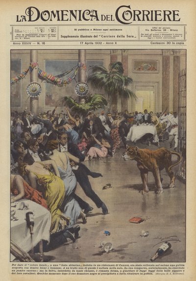 Pour donner une touche locale à une fête abyssinienne organisée dans un restaurant de Cannes - Achille Beltrame