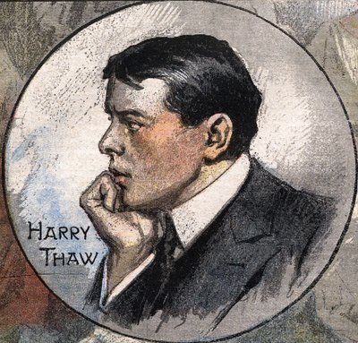 Portrait de Harry Thaw en 1907 lors de son procès - Achille Beltrame