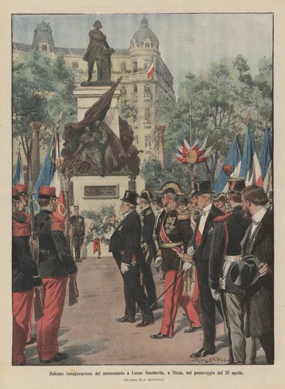 Inauguration solennelle du monument à Léon Gambetta, à Nice, l