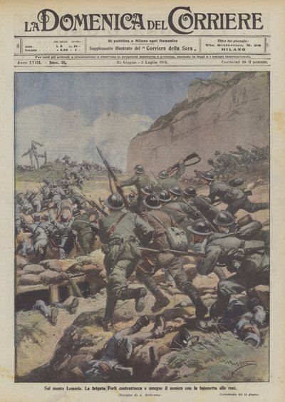 Sur le mont Lemerle, la brigade Forli contre-attaque et poursuit l