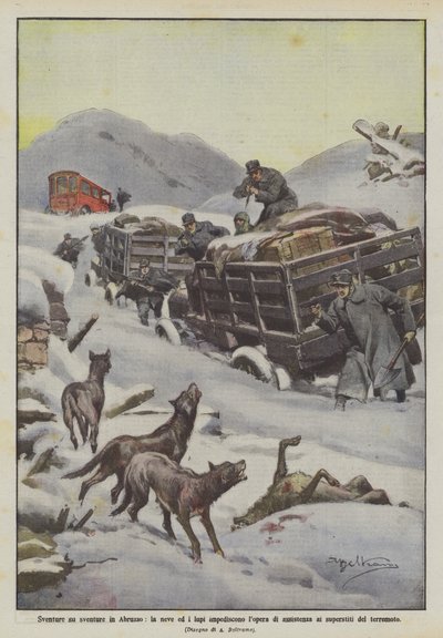 Malheurs sur malheurs en Abruzzes, la neige et les loups empêchent l