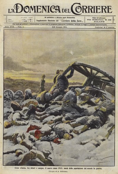 Le nouvel an 1915 avec la moitié de la population mondiale en guerre - Achille Beltrame