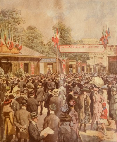 Foire commerciale à Milan, illustration d