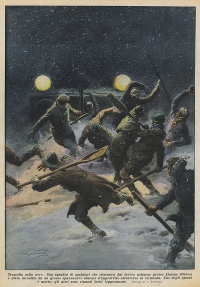 Tragédie sur la neige - Achille Beltrame