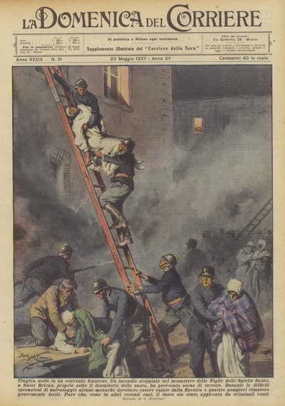 Nuit tragique dans un couvent français - Achille Beltrame