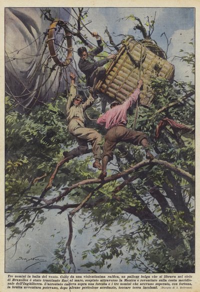Trois hommes à la merci du vent - Achille Beltrame