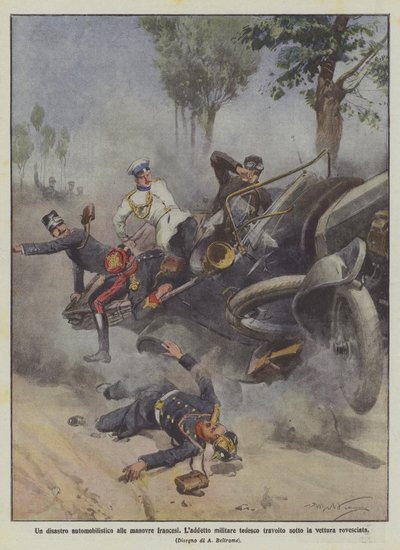 Un désastre automobile lors des manœuvres françaises, l