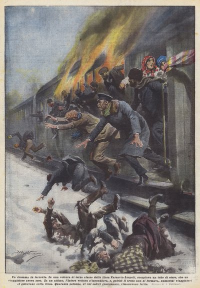 Un drame ferroviaire - Achille Beltrame