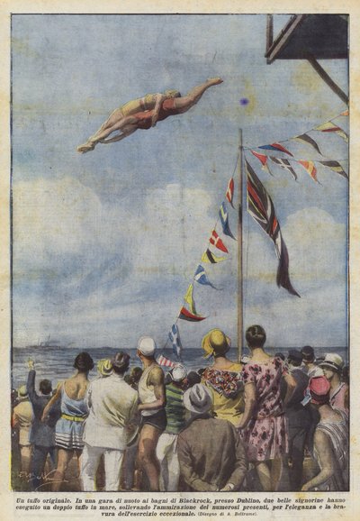 Un plongeon original - Achille Beltrame