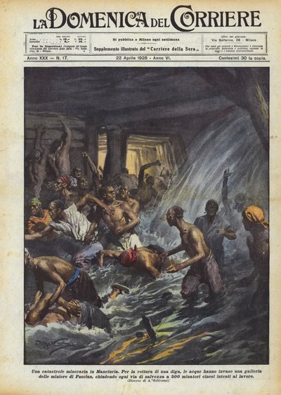 Catastrophe minière en Mandchourie - Achille Beltrame
