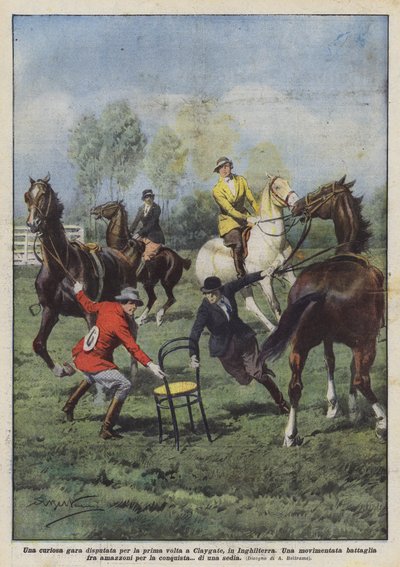 Course curieuse à Claygate, en Angleterre - Achille Beltrame