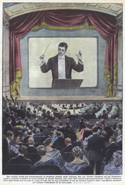 Une curieuse nouveauté au cinéma, les orchestres dirigés par l