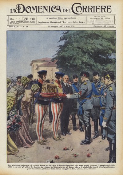 Une cérémonie singulière a eu lieu à Lucques pour la visite de Benito Mussolini - Achille Beltrame