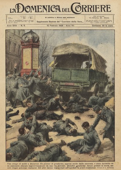 Un massacre de miliciens à Bucarest - Achille Beltrame