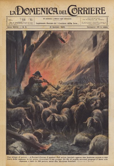 Un massacre de moutons - Achille Beltrame