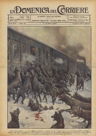 Une étrange attaque de train - Achille Beltrame