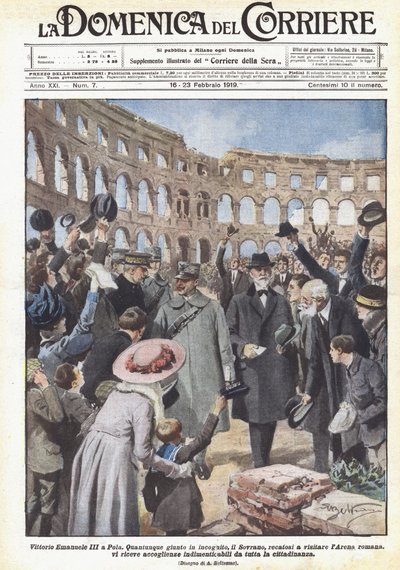 Vittorio Emanuele III à Pola - Achille Beltrame