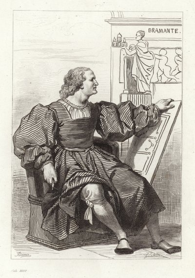 Donato Bramante, architecte italien - Achille Devéria