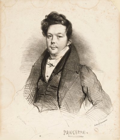 Portrait du compositeur Auguste-Mathieu Panseron 1796-1859 - Achille Devéria
